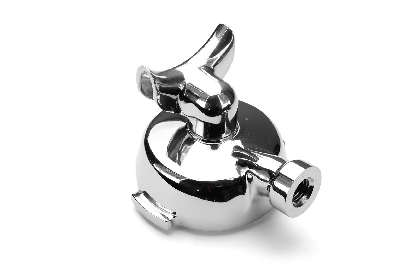 Siebträgerkörper Edelstahl - Doppelauslauf vorne