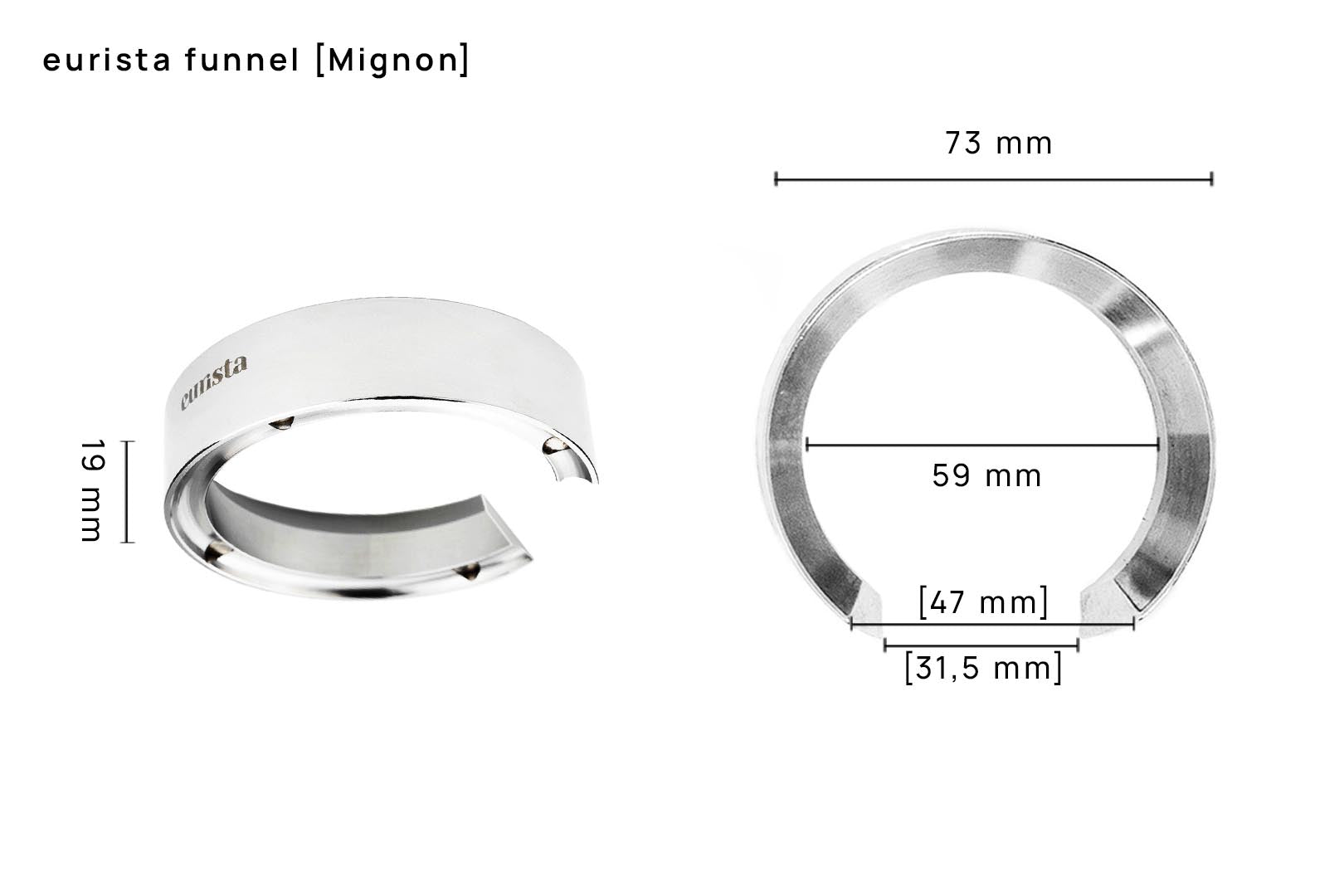 Barista Mühlen Trichter - eurista slotted funnel (für Eureka New Mignon)
