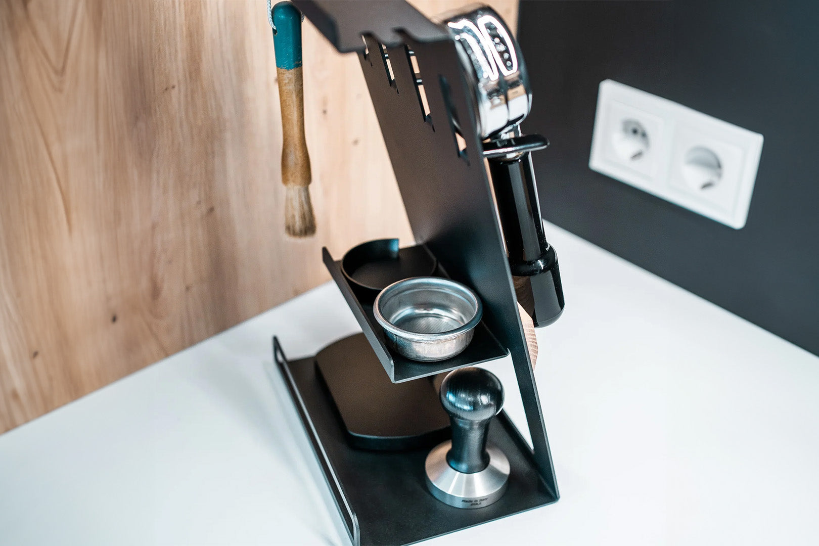 FLATE Station mit Siebträgerhalter für Barista Zubehör